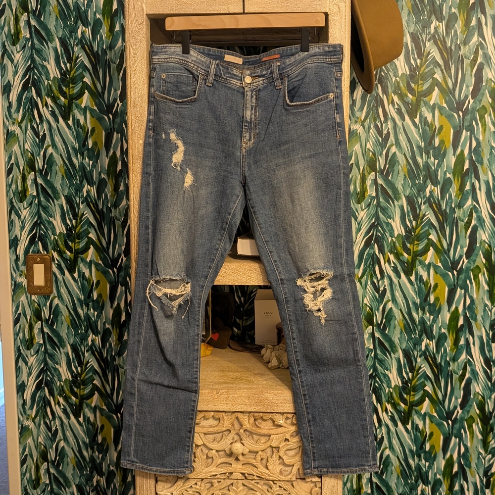 Anthropologie Distressed Blue Jeans